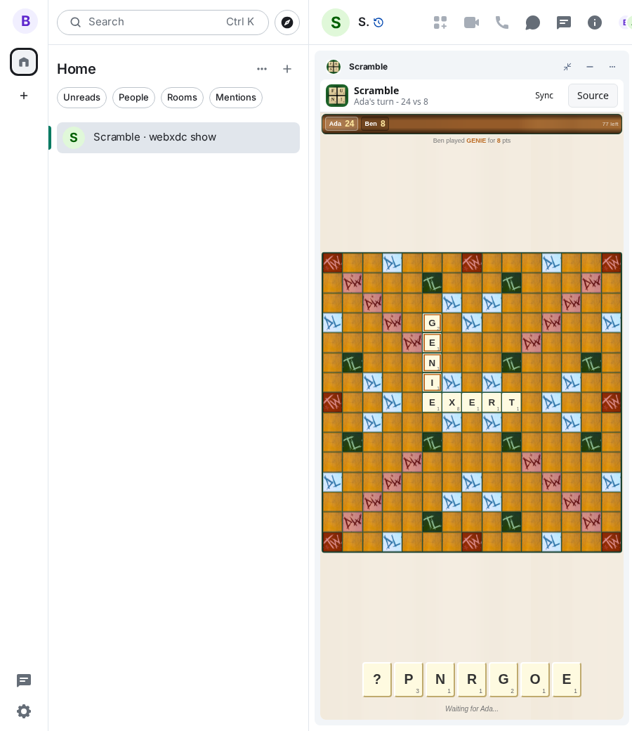 Scramble: end 2 ben