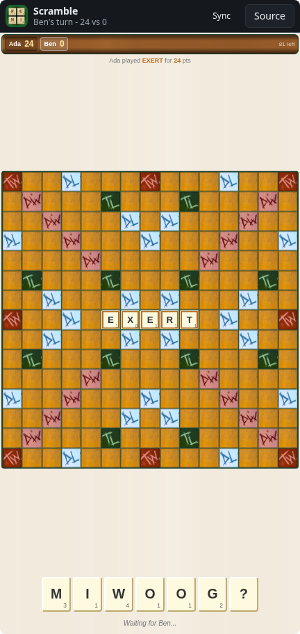 Scramble: first