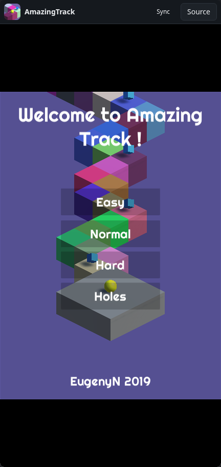 AmazingTrack: menu