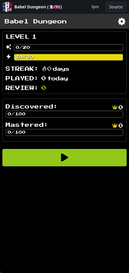 Babel Dungeon (🇫🇷/🇬🇧): progress
