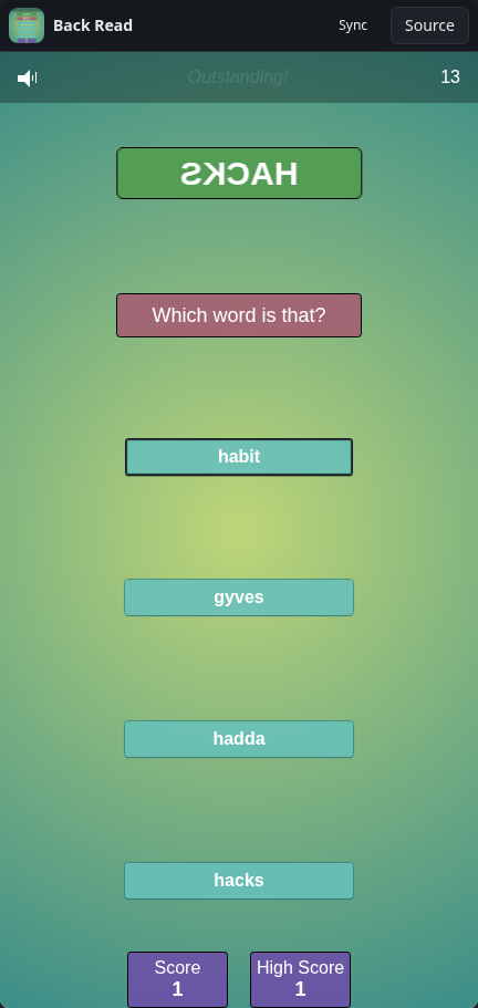 Back Read: question