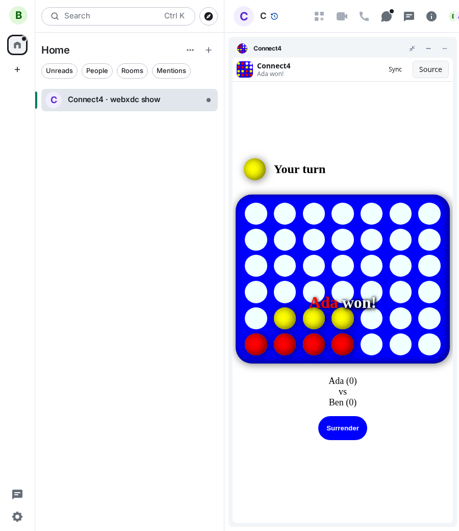 Connect4: end 2 ben