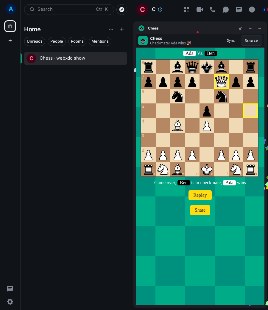 Chess: end 1 ada
