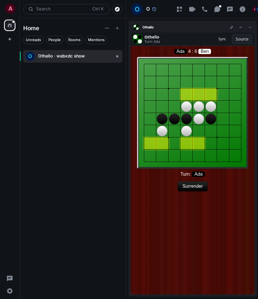 Othello: end 1 ada