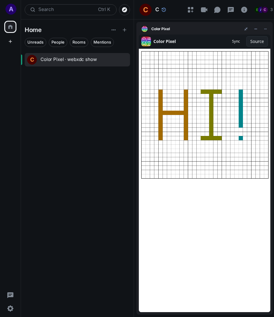 Color Pixel: end 1 ada