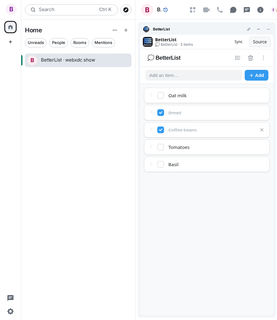 BetterList: end 2 ben