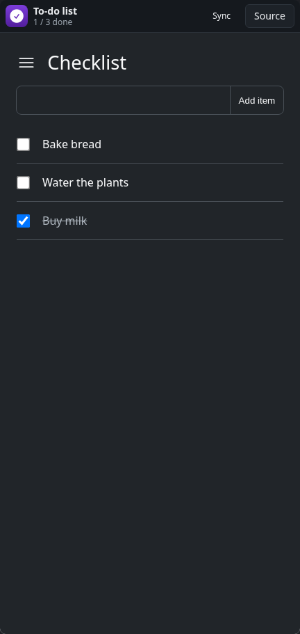 To-do list: list