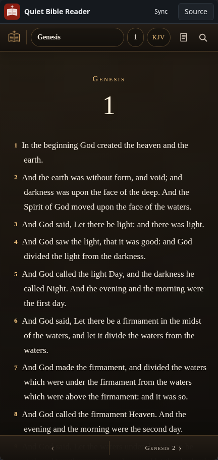 Quiet Bible Reader: reader