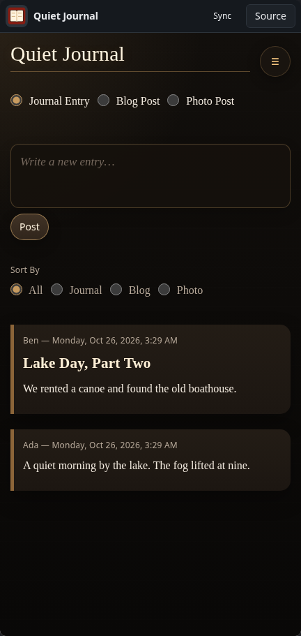 Quiet Journal: journal