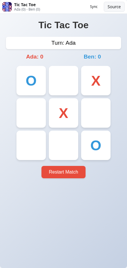 Tic Tac Toe: board