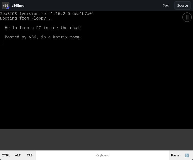 v86Emu: boot