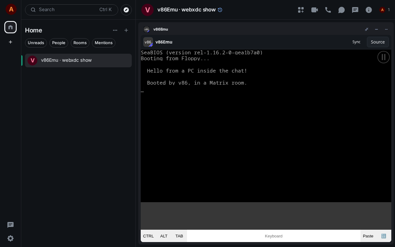 v86Emu: end 1 ada
