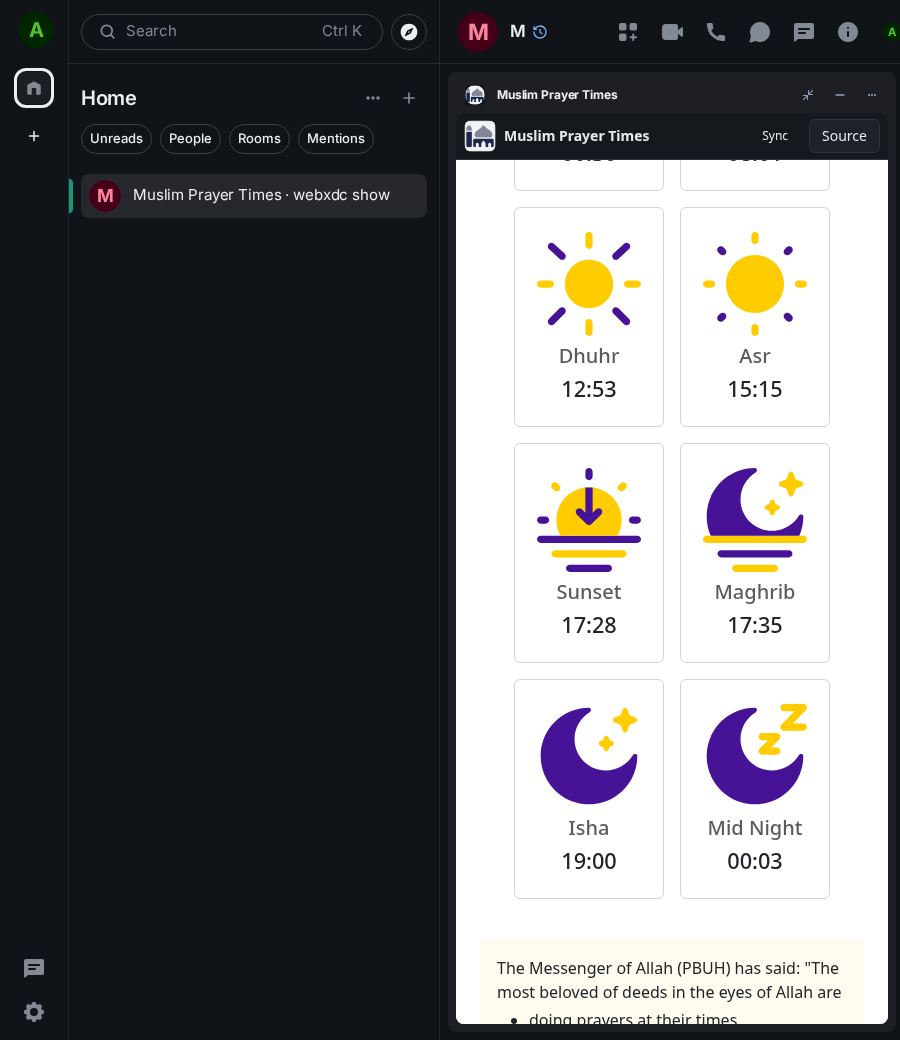 Muslim Prayer Times: end 1 ada