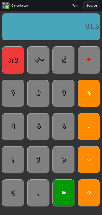 Calculator: split
