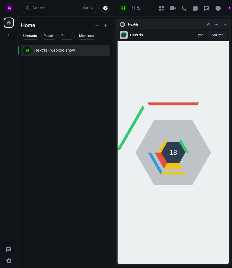 Hextris: end 1 ada