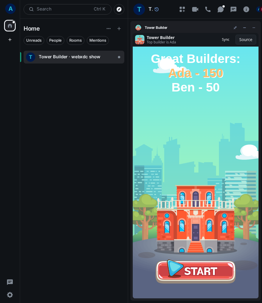Tower Builder: end 1 ada