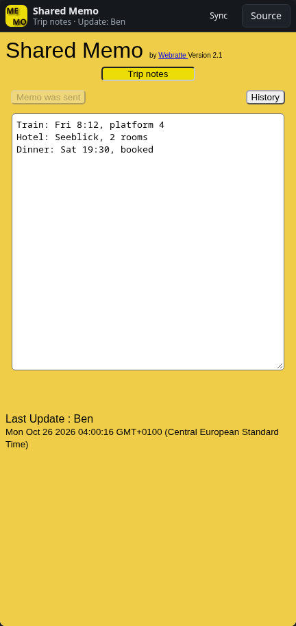 Shared Memo: memo