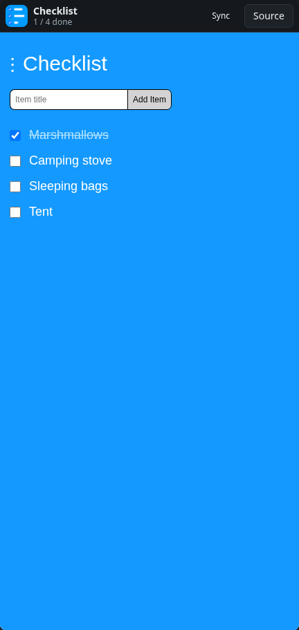 Checklist: list