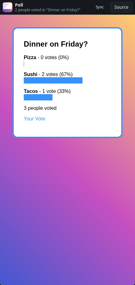 Poll: results
