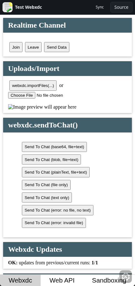Test Webxdc: updates