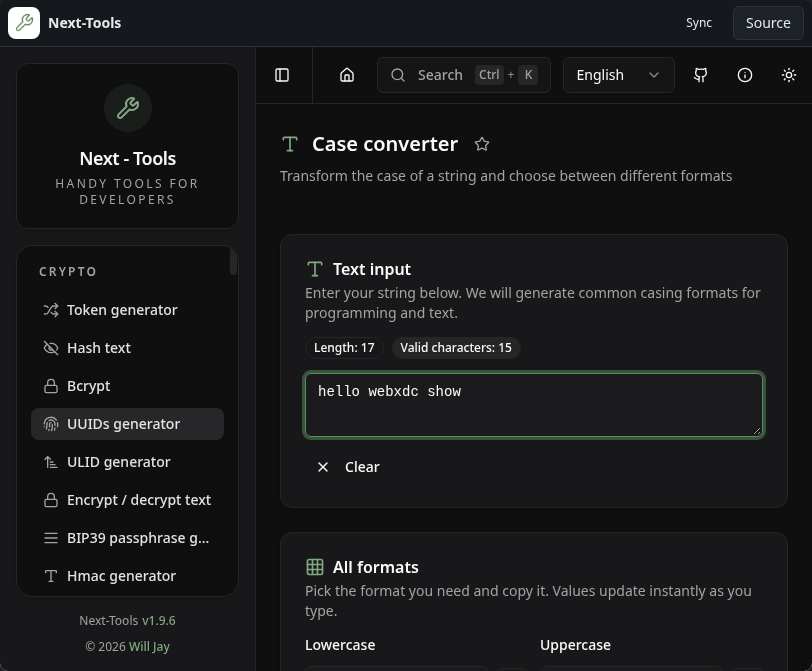 Next-Tools: case